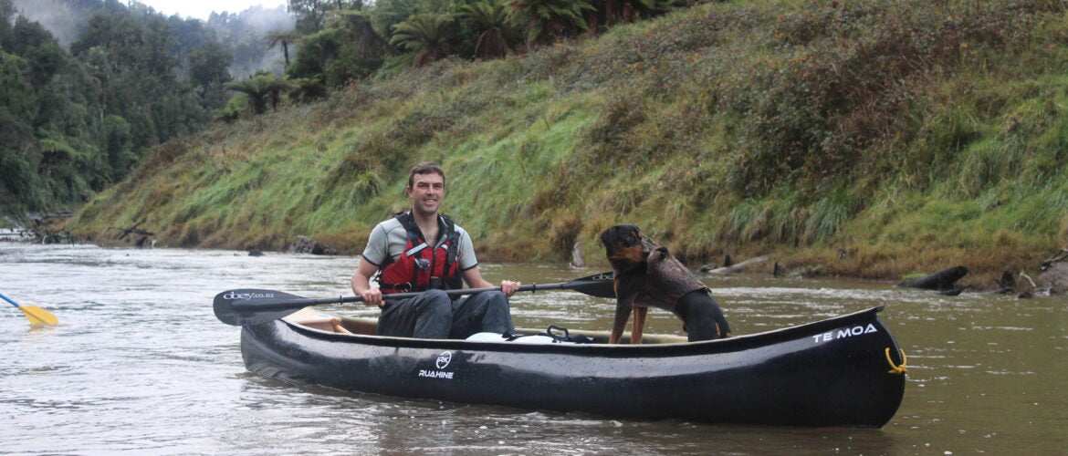 Whanganui River in a new canoe