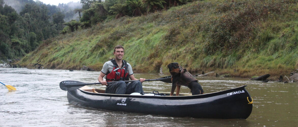 Whanganui River in a new canoe