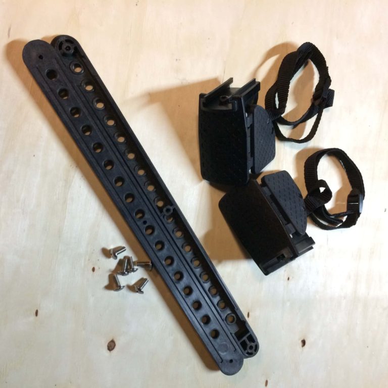 Ozo Complete Footrest setup with Rudder Flaps